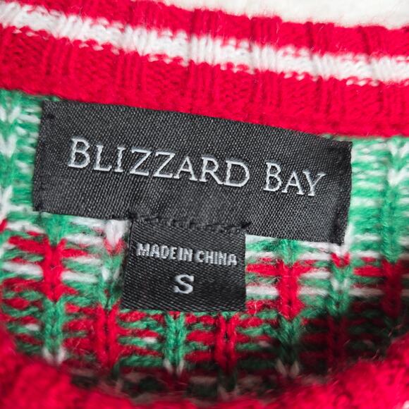 Cat Ugly Sweater Sm Santa Holidays Red Green Cat with Tie OrangeTabby Fun Unique - Picture 4 of 11